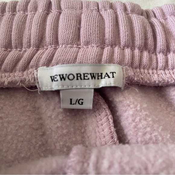 We Wore What Large Purple Lounge Sweatpants Shorts ~ Casual Cozy Cheeky - Picture 8 of 9